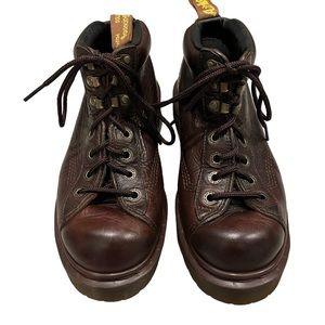 Vintage Men’s Dr. Martens  8287 Brown Leather High Top Lace Up Chunky Boots